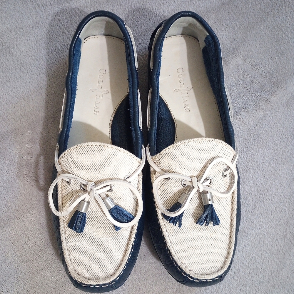 Cole Haan Spectator Leather Driving Mocs Loafers Shoes 5.5 - Picture 2 of 10